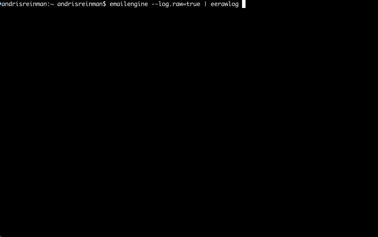 Live IMAP transaction log